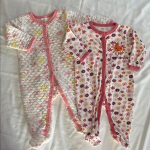 Adorable Pink Floral Kids One Pieces